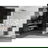 Mexen Kioto+ L ścianka prysznicowa z półką Walk-in 80 x 200 cm, biały wzór, gun metal - 800-080-123-95-85