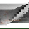 Mexen Kioto+ L ścianka prysznicowa z półką Walk-in 90 x 200 cm, biały wzór, miedź szczotkowana - 800-090-123-65-85