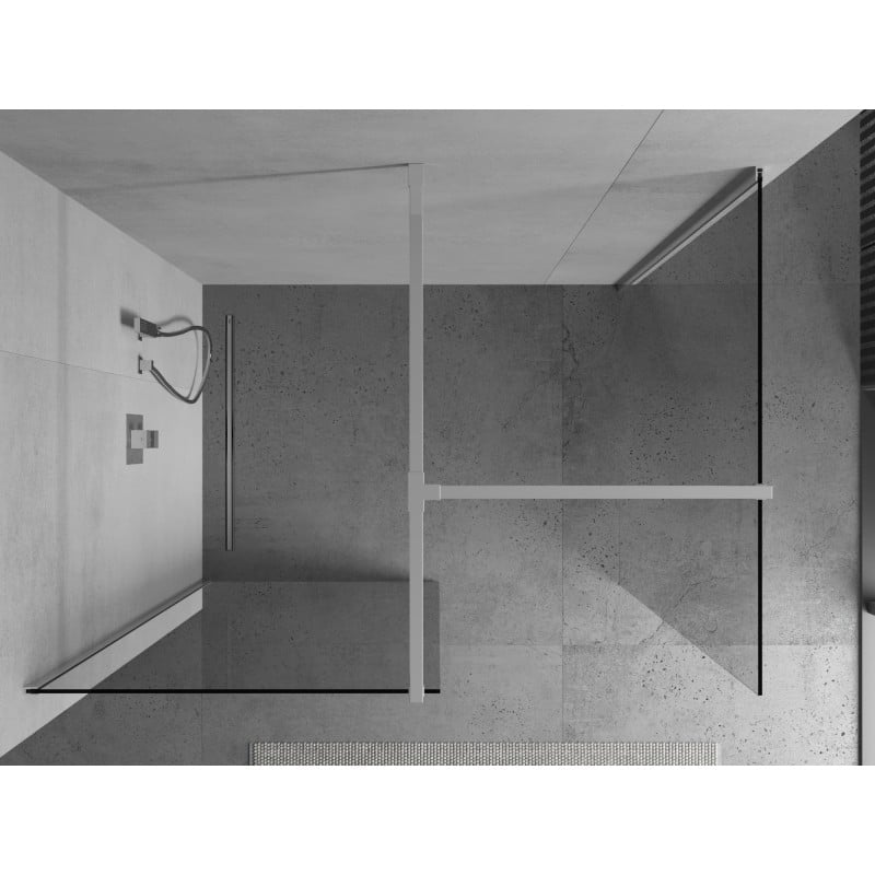 Mexen Kioto ścianka prysznicowa Walk-in 100 x 80 cm, transparent, chrom - 800-100-202-01-00-080