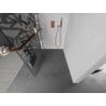 Mexen Kioto+ L ścianka prysznicowa z półką Walk-in 80 x 200 cm, biały wzór, różowe złoto - 800-080-123-60-85