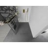 Mexen Kioto+ L ścianka prysznicowa z półką Walk-in 70 x 200 cm, biały wzór, złota - 800-070-123-50-85