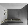 Mexen Kioto+ L ścianka prysznicowa z półką Walk-in 70 x 200 cm, biały wzór, złota - 800-070-123-50-85