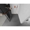 Mexen Kioto+ L ścianka prysznicowa z półką Walk-in 70 x 200 cm, czarna ramka, różowe złoto - 800-070-123-60-70