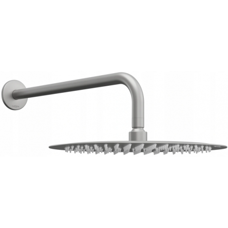 Mexen Slim deszczownica 25 cm z ramieniem prysznicowym, gun gray szczotkowany - 79225211-66