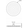 Mexen Slim deszczownica 25 cm z ramieniem prysznicowym, grafit - 79225211-66