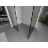 Mexen Kioto ścianka prysznicowa Walk-in 150 x 90 cm, czarna ramka, biała - 800-150-202-20-70-090