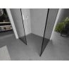Mexen Kioto ścianka prysznicowa Walk-in 160 x 90 cm, czarna ramka, biała - 800-160-202-20-70-090