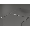 Mexen Kioto ścianka prysznicowa Walk-in 120 x 80 cm, czarna ramka, chrom - 800-120-202-01-70-080