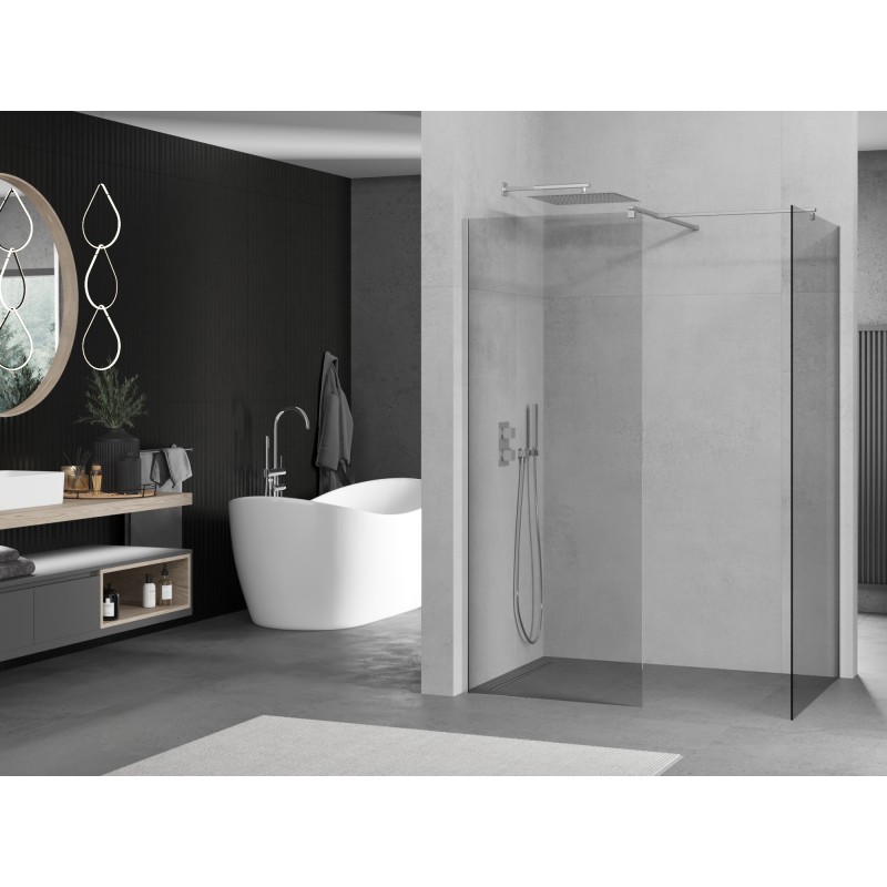 Mexen Kioto ścianka prysznicowa Walk-in 140 x 70 cm, transparent, chrom - 800-140-202-01-00-070