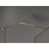 Mexen Kioto ścianka prysznicowa Walk-in 160 x 120 cm, czarna ramka, złota - 800-160-202-50-70-120