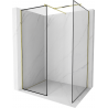 Mexen Kioto ścianka prysznicowa Walk-in 120 x 70 cm, czarna ramka, złota - 800-120-202-50-70-070