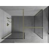 Mexen Kioto ścianka prysznicowa Walk-in 110 x 80 cm, czarna ramka, złota - 800-110-202-50-70-080