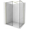 Mexen Kioto ścianka prysznicowa Walk-in 150 x 80 cm, czarna ramka, złota szczotkowana - 800-150-202-55-70-080