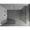 Mexen Kioto ścianka prysznicowa Walk-in 150 x 80 cm, czarna ramka, złota szczotkowana - 800-150-202-55-70-080