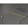 Mexen Kioto ścianka prysznicowa Walk-in 150 x 80 cm, czarna ramka, złota szczotkowana - 800-150-202-55-70-080