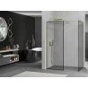 Mexen Kioto ścianka prysznicowa Walk-in 150 x 80 cm, czarna ramka, złota szczotkowana - 800-150-202-55-70-080