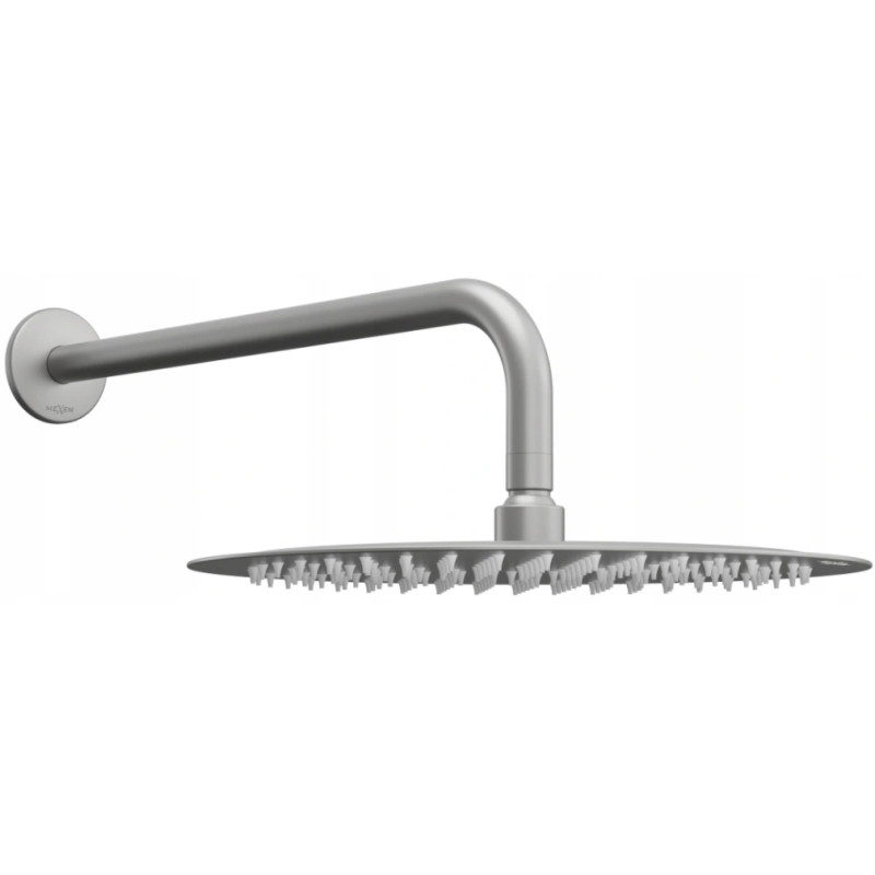 Mexen Slim deszczownica 30 cm z ramieniem prysznicowym, gun gray szczotkowany - 79230211-66