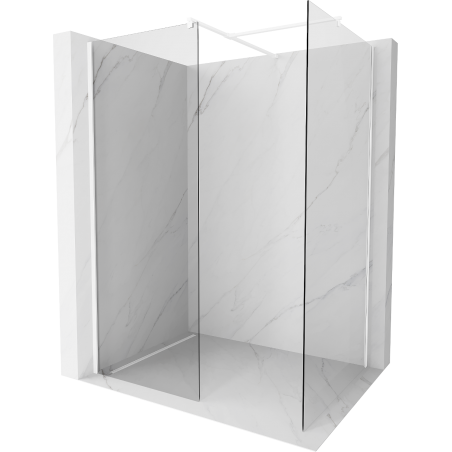 Mexen Kioto ścianka prysznicowa Walk-in 90 x 75 cm, transparent, biała - 800-090-202-20-00-075