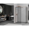 Mexen Kioto ścianka prysznicowa Walk-in 110 x 90 cm, czarna ramka, różowe złoto - 800-110-202-60-70-090