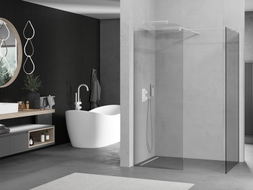 Mexen Kioto ścianka prysznicowa Walk-in 110 x 70 cm, transparent, biała - 800-110-202-20-00-070