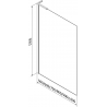 Mexen Next L bath screen 1-leaf 100 x 150 cm, transparent, white - 895-100-000-03-00-20