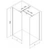 Mexen Kioto ścianka prysznicowa Walk-in 150 x 110 cm, czarna ramka, różowe złoto - 800-150-202-60-70-110