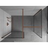 Mexen Kioto ścianka prysznicowa Walk-in 120 x 120 cm, czarna ramka, różowe złoto - 800-120-202-60-70-120