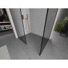 Mexen Kioto ścianka prysznicowa Walk-in 120 x 120 cm, czarna ramka, różowe złoto - 800-120-202-60-70-120