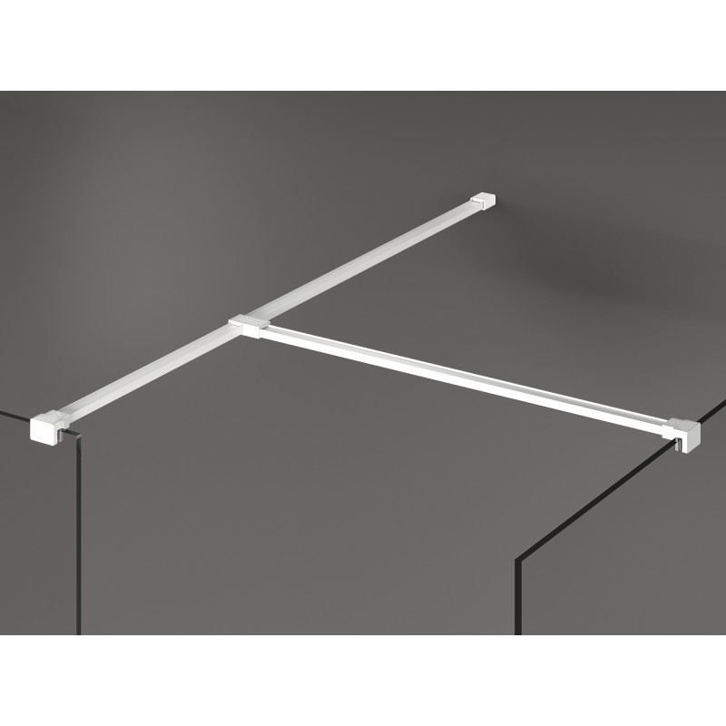 Mexen Kioto ścianka prysznicowa Walk-in 150 x 120 cm, transparent, biała - 800-150-202-20-00-120