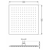 Mexen Cube DR02 zestaw wannowo-prysznicowy podtynkowy z deszczownicą 30 cm, złoty - 77503DR0230-50