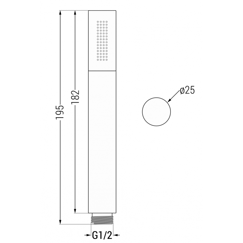 Mexen R-70 rączka prysznicowa 1-funkcyjna, różowe złoto - 79570-60