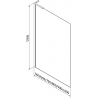 Mexen Next L parawan nawannowy 1-skrzydłowy 60 x 150 cm, czarna ramka, gun metal - 895-060-000-03-70-95