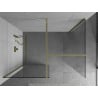 Mexen Kioto ścianka prysznicowa Walk-in 135 x 80 cm, transparent, złota - 800-135-202-50-00-080