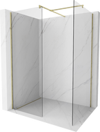 Mexen Kioto ścianka prysznicowa Walk-in 140 x 100 cm, transparent, złota - 800-140-202-50-00-100