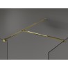 Mexen Kioto ścianka prysznicowa Walk-in 150 x 75 cm, transparent, złota - 800-150-202-50-00-075