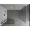 Mexen Kioto ścianka prysznicowa Walk-in 150 x 80 cm, transparent, złota - 800-150-202-50-00-080