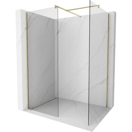 Mexen Kioto ścianka prysznicowa Walk-in 150 x 90 cm, transparent, złota - 800-150-202-50-00-090
