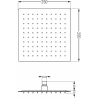 Mexen Cube DR02 zestaw prysznicowy podtynkowy z deszczownica 25 cm, grafit - 77502DR0225-66