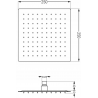 Mexen Cube DR02 zestaw prysznicowy podtynkowy z deszczownica 25 cm, gun gray szczotkowany - 77502DR0225-66