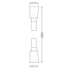 Mexen Cube DR02 zestaw wannowo-prysznicowy podtynkowy z deszczownicą 25 cm, gun gray szczotkowany - 77503DR0225-66