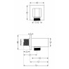 Mexen Cube DR02 zestaw wannowo-prysznicowy podtynkowy z deszczownicą 25 cm, gun gray szczotkowany - 77503DR0225-66
