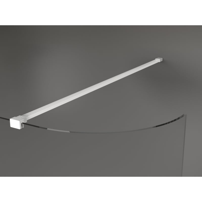 Mexen Kioto-R ścianka prysznicowa zaokrąglona Walk-in 100 x 200 cm, transparent 8 mm, biała - 800-100-101-20-06