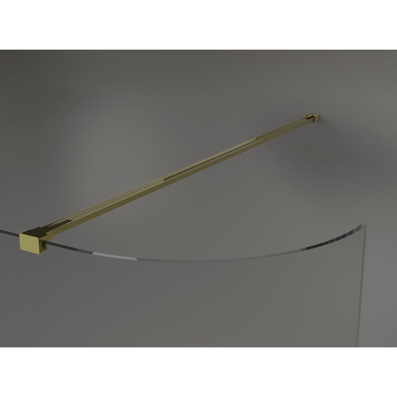 Mexen Kioto-R ścianka prysznicowa zaokrąglona Walk-in 150 x 200 cm, transparent 8 mm, złota - 800-150-101-50-06