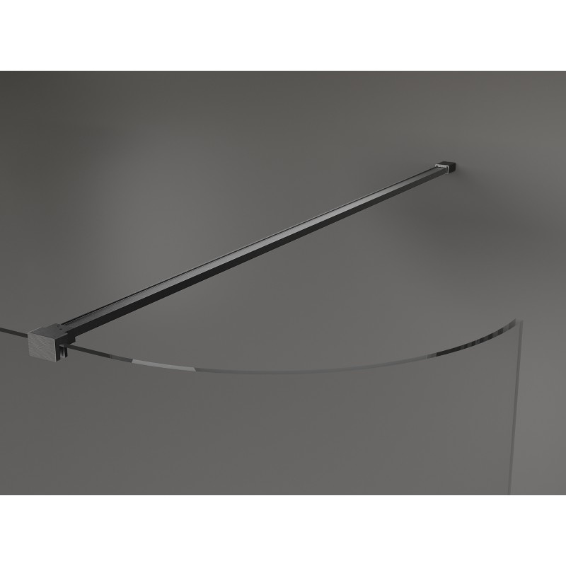 Mexen Kioto-R ścianka prysznicowa zaokrąglona Walk-in 100 x 200 cm, transparent 8 mm, gun gray szczotkowany - 800-100-101-66-06