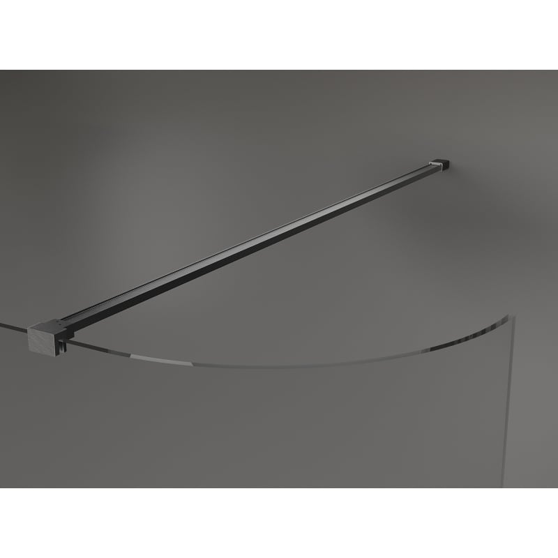 Mexen Kioto-R ścianka prysznicowa zaokrąglona Walk-in 110 x 200 cm, transparent 8 mm, gun gray szczotkowany - 800-110-101-66-06