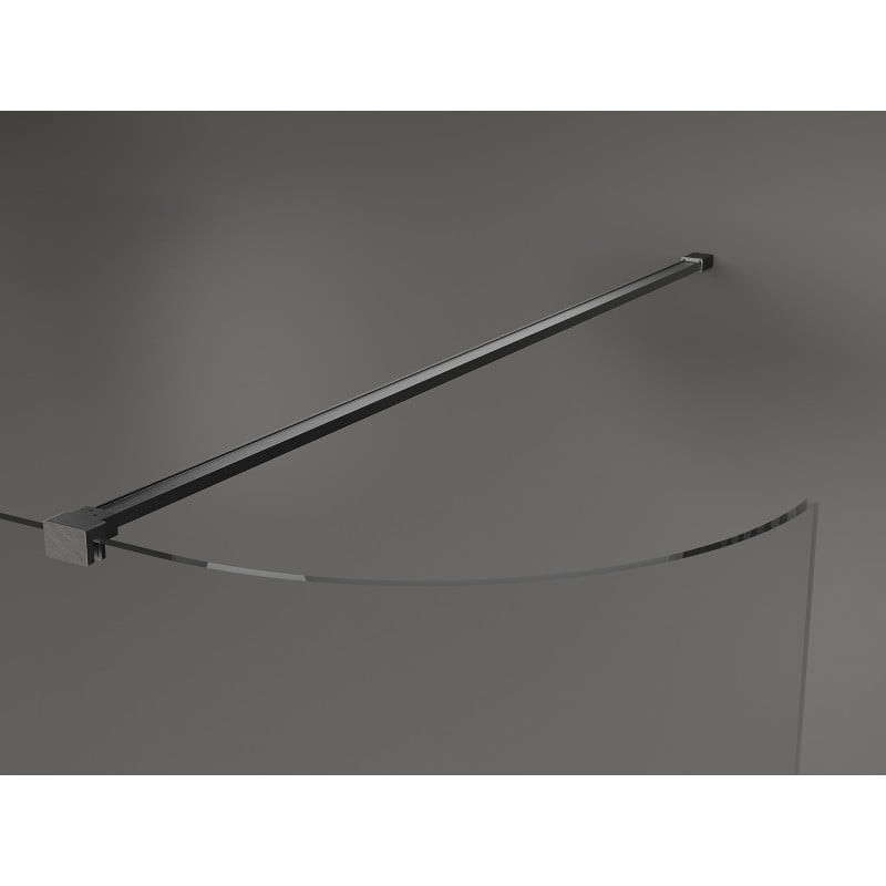 Mexen Kioto-R ścianka prysznicowa zaokrąglona Walk-in 150 x 200 cm, transparent 8 mm, gun gray szczotkowany - 800-150-101-66-06