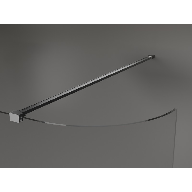 Mexen Kioto-R ścianka prysznicowa zaokrąglona Walk-in 100 x 200 cm, transparent 8 mm, gun metal - 800-100-101-95-06