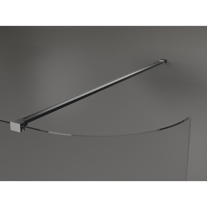 Mexen Kioto-R ścianka prysznicowa zaokrąglona Walk-in 140 x 200 cm, transparent 8 mm, gun metal - 800-140-101-95-06