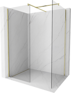 Mexen Kioto ścianka prysznicowa Walk-in 135 x 70 cm, transparent, złota szczotkowana - 800-135-202-55-00-070