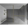Mexen Kioto ścianka prysznicowa Walk-in 140 x 110 cm, transparent, złota szczotkowana - 800-140-202-55-00-110